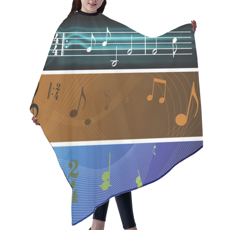 Personality  Musical Banners Hair Cutting Cape