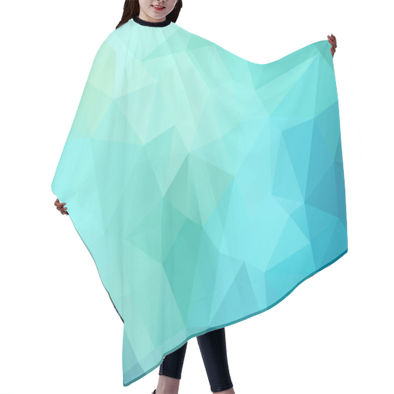 Personality  Blue Background With Triagles Hair Cutting Cape