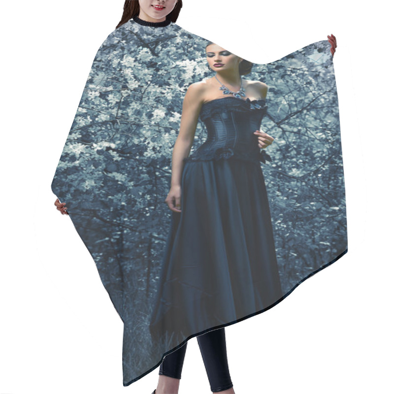 Personality  Apple Orchard. Fashion. Gothic Style. Hair Cutting Cape