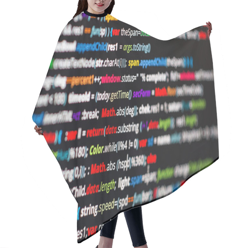 Personality  Abstract Program Code Hair Cutting Cape