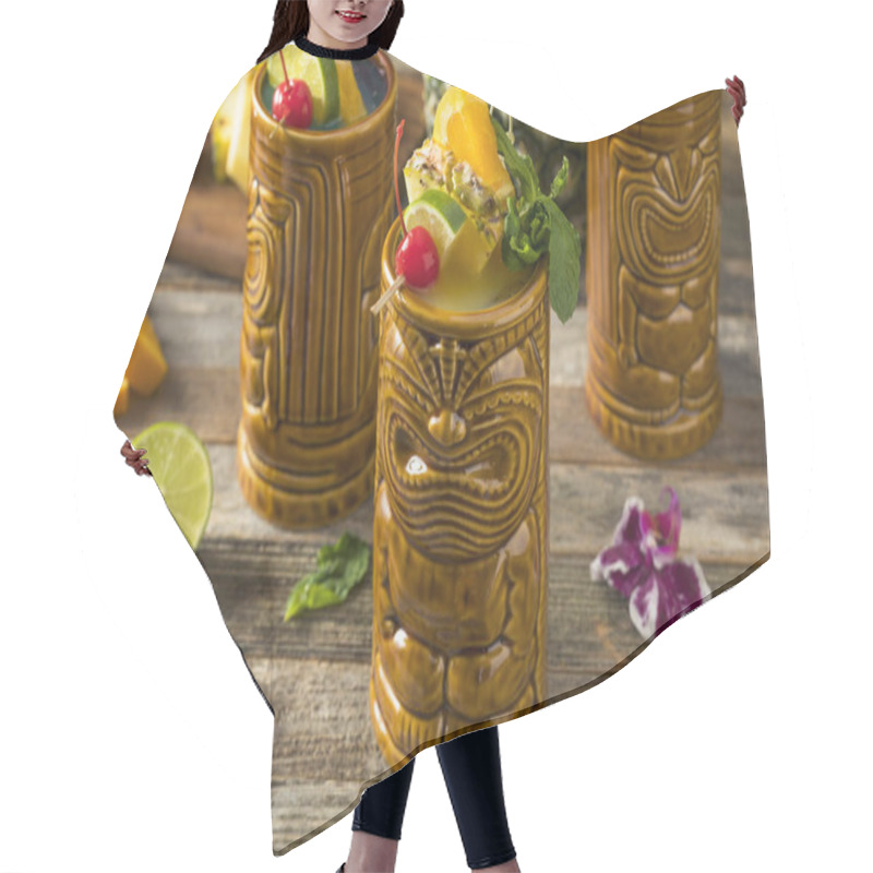 Personality  Refreshing Cold Tiki Drink Cocktails Hair Cutting Cape