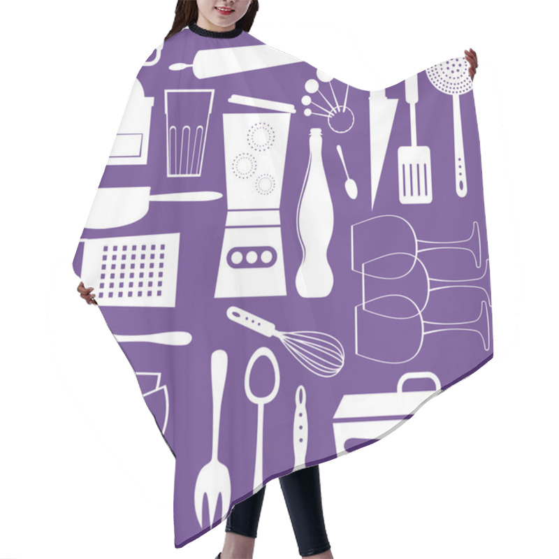 Personality  Kitchen Utensils Hair Cutting Cape