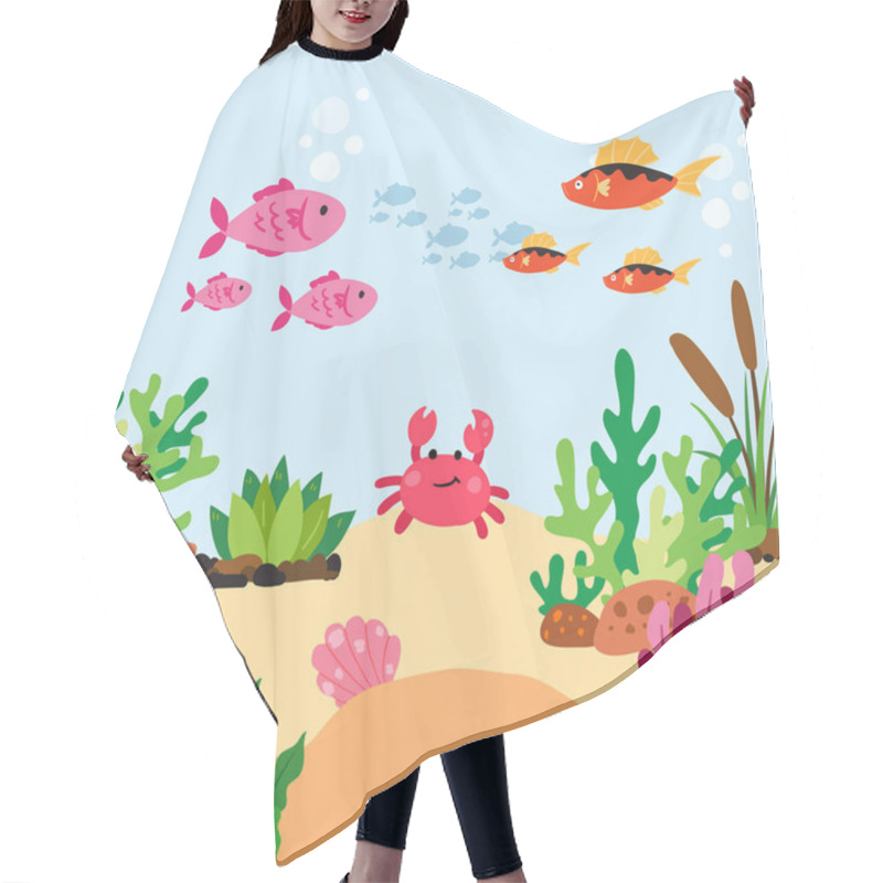 Personality  Ocean Animals Collection Design Hair Cutting Cape