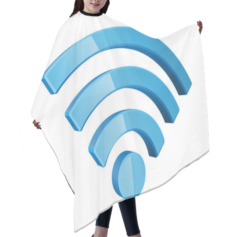 Personality  Wi Fi Wireless Network Symbol, Vector Illustration Hair Cutting Cape