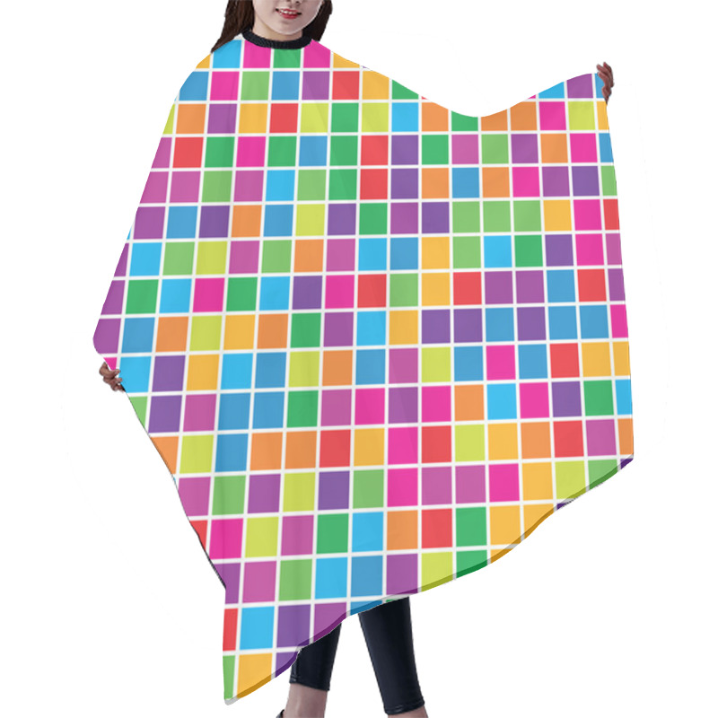 Personality  Abstract Background With Squares. Hair Cutting Cape