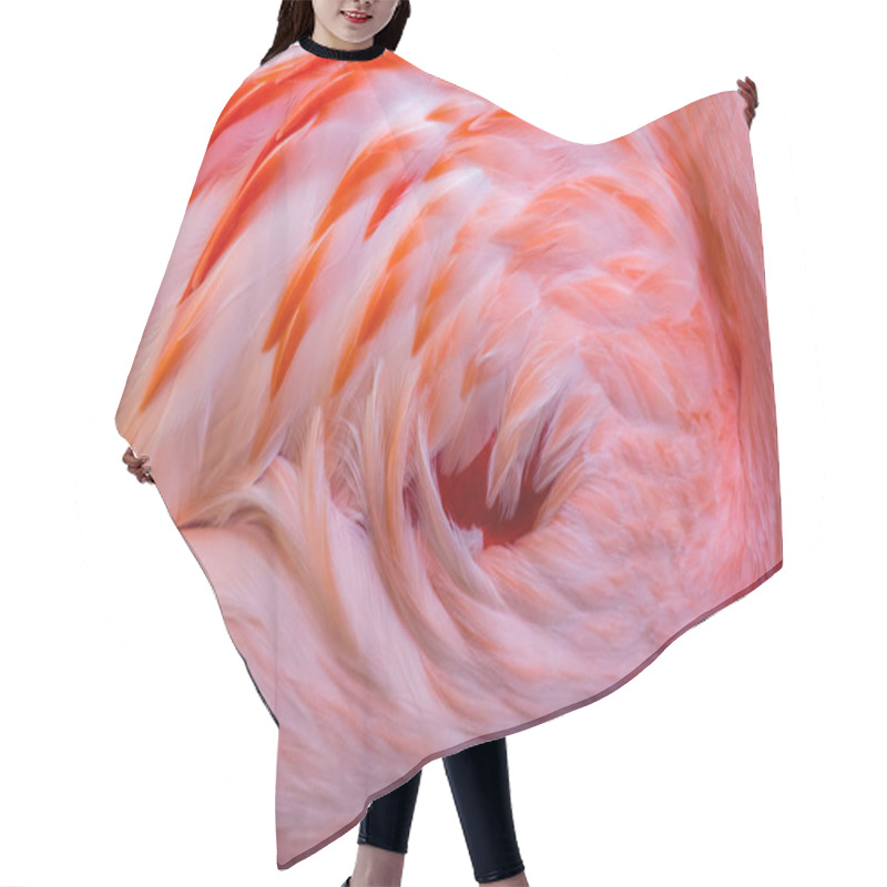 Personality  Texture Of Flamingo Back Feathers Hair Cutting Cape