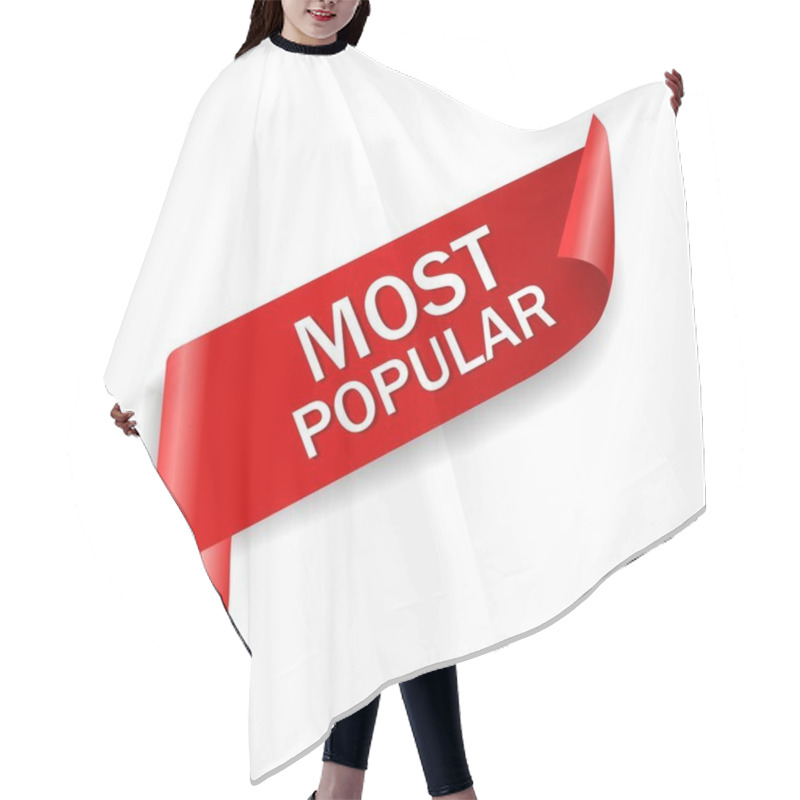 Personality  Red Icon Most Popular Design. Modern Vector Template On White Background. Hair Cutting Cape