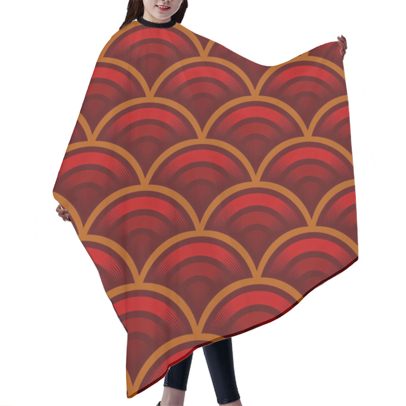 Personality  Seigaiha Wave Seamless Pattern Hair Cutting Cape