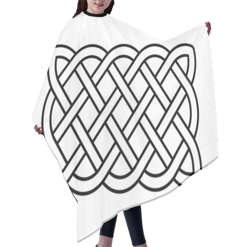 Personality  Celtic Rectangular Knot Illustration Hair Cutting Cape