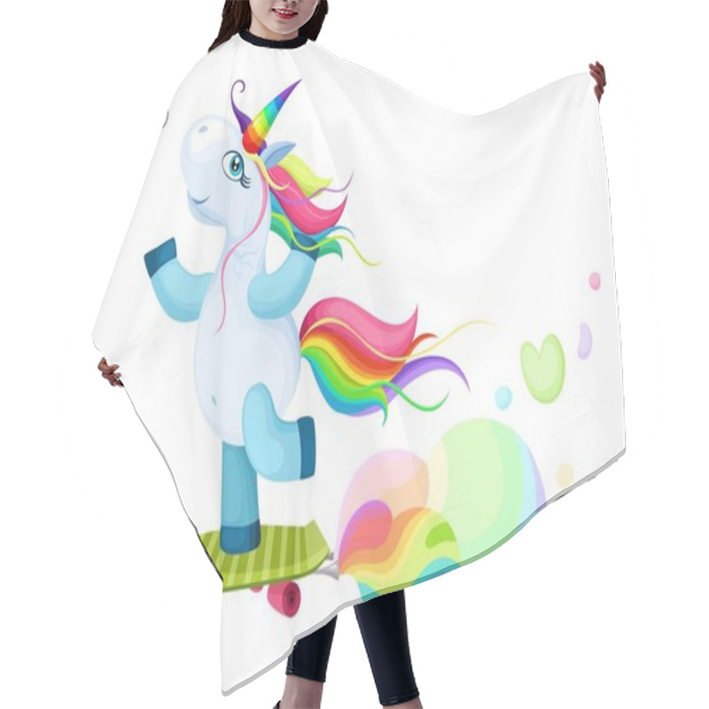 Personality  Unicorn Cute Illustration Hair Cutting Cape