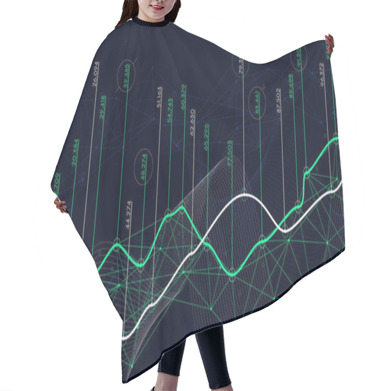 Personality  Digital Analytics Concept, Data Visualization, Financial Schedule, Vector Hair Cutting Cape