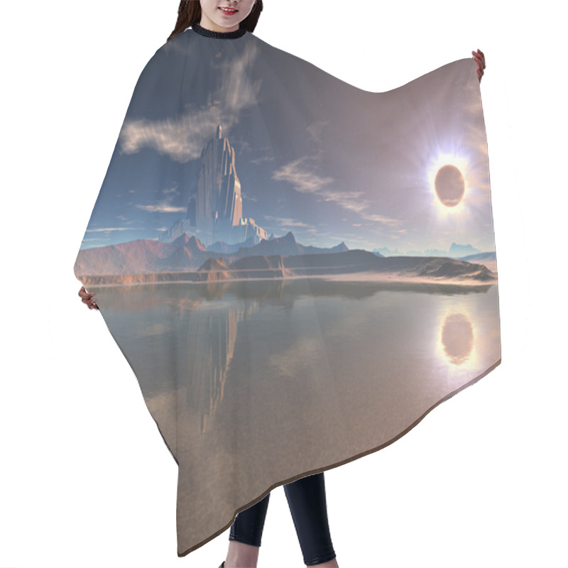 Personality  Distant Alien City At Lunar Eclipse Hair Cutting Cape