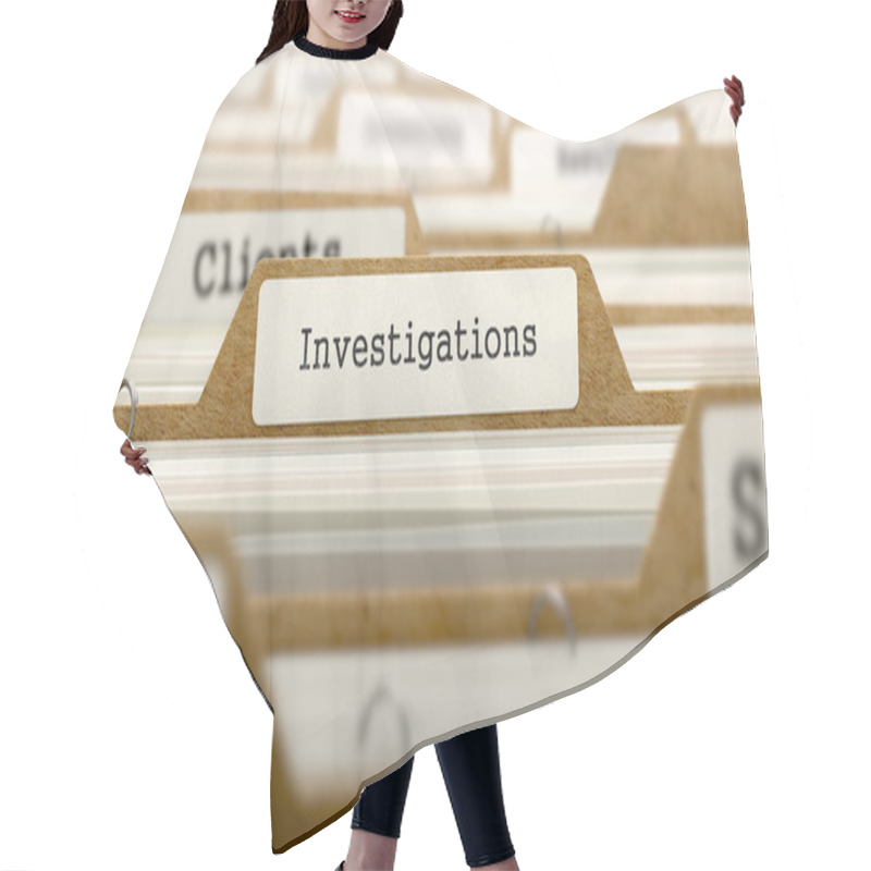 Personality  Investigations Concept With Word On Folder. Hair Cutting Cape