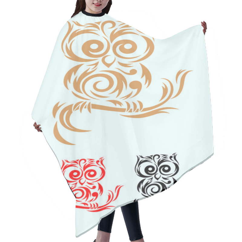 Personality  Owl Decoration Hair Cutting Cape