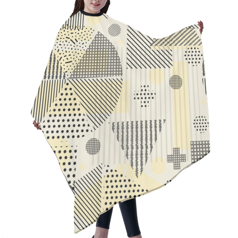 Personality  Seamless Background Geometric Shapes Hair Cutting Cape