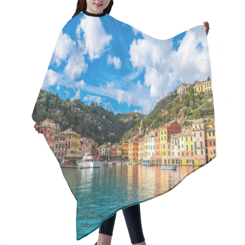 Personality  City View Of Portofino In Liguria With A Harbour From The Sea Hair Cutting Cape