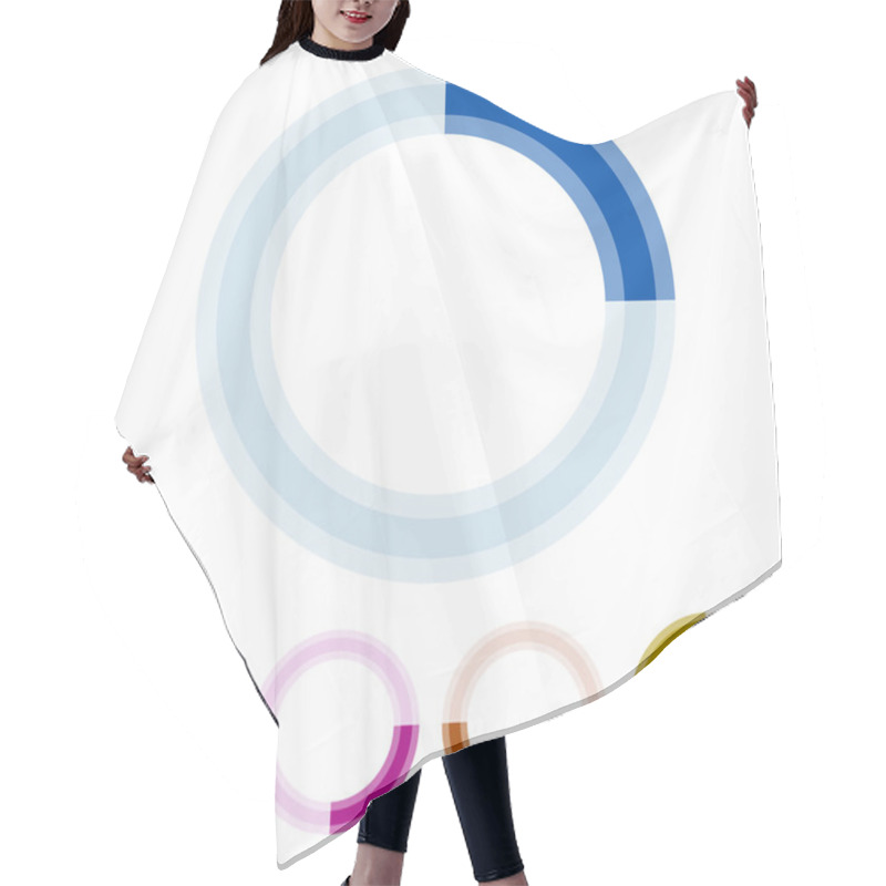 Personality  Preloader, Circular Shapes Set Hair Cutting Cape