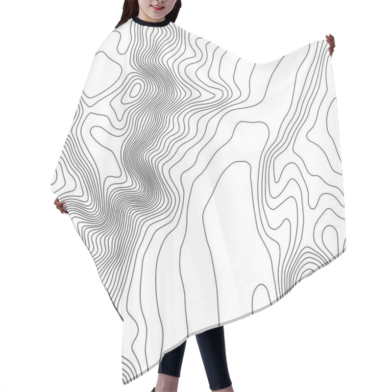 Personality  Topographic Map Background With Space For Copy . Line Topography Map Contour Background , Geographic Grid Abstract Vector Illustration . Abstract Geometric Lines . Hair Cutting Cape