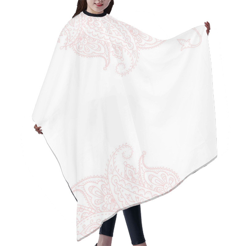 Personality  Floral Paisley Lace Border Hair Cutting Cape