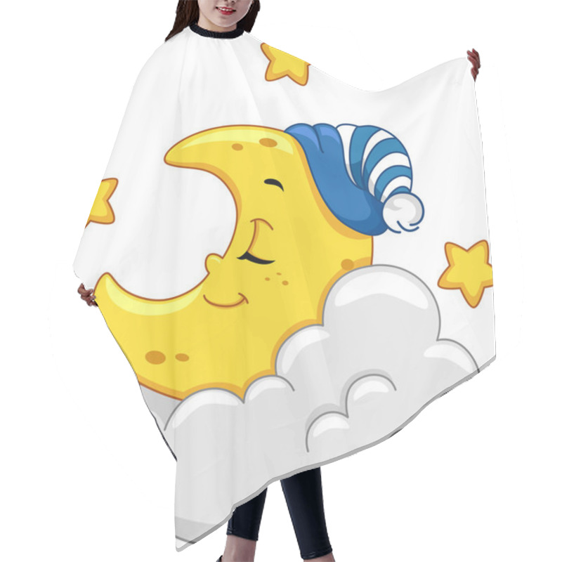 Personality  Sleeping Moon Mascot Hair Cutting Cape