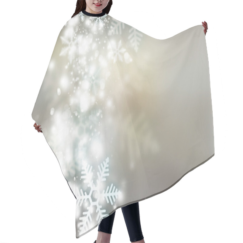 Personality  Abstract Snowflakes Background For Winter And Christmas Theme Hair Cutting Cape