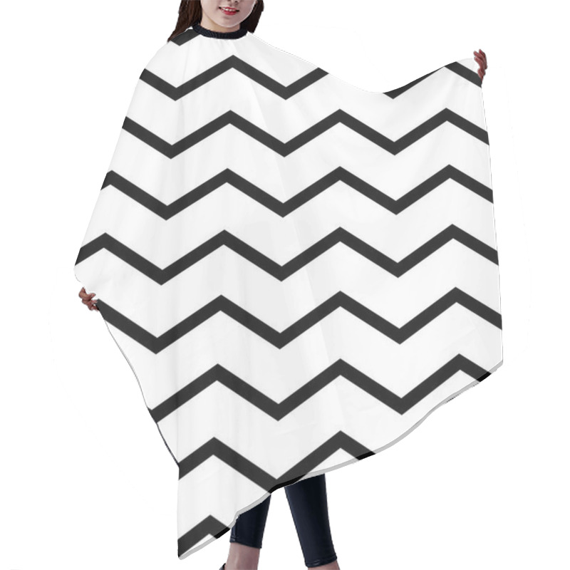 Personality  Memphis Style Chevron Zigzag Seamless Pattern. Hair Cutting Cape