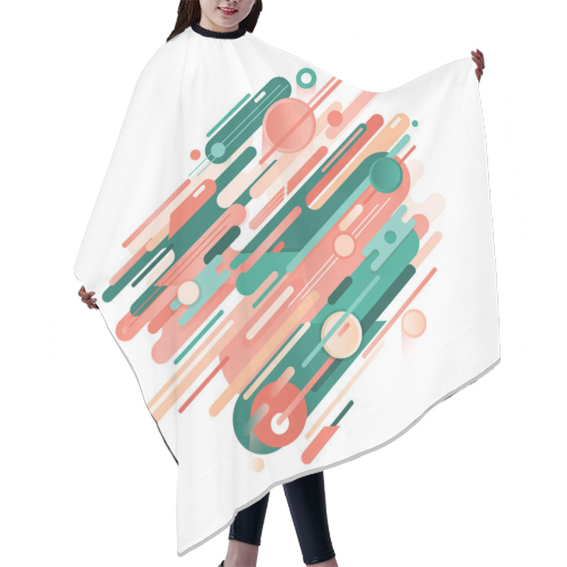 Personality  Original Beautiful Combination Modern Style Abstraction, Rounded Shapes Hair Cutting Cape