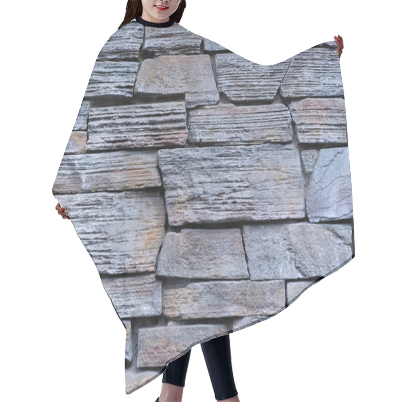 Personality  Texture Old Stone Wall Gray. Background Wall Old Stone House. Hair Cutting Cape