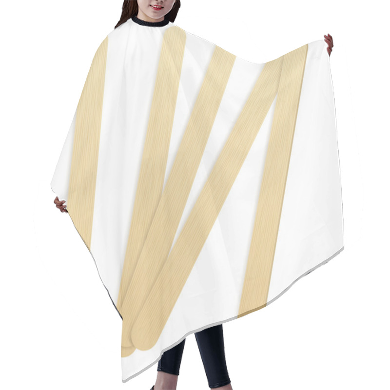 Personality  Illustration Of A Wooden Sticks. Ideal For Catalogs, Informational And Institutional Material Hair Cutting Cape