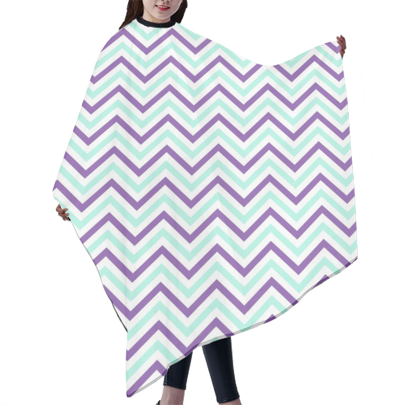 Personality  Pattern Retro Zig Zag Chevron Vector Hair Cutting Cape