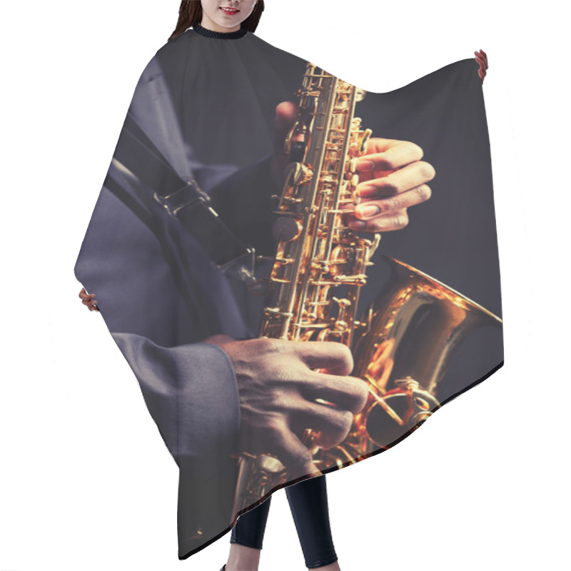 Personality  Musician Playing The Saxophone Hair Cutting Cape