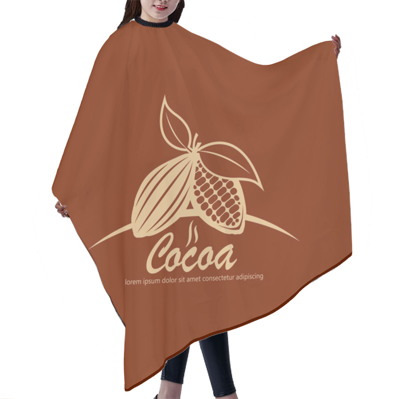 Personality  Cocoa Beans Symbol Hair Cutting Cape