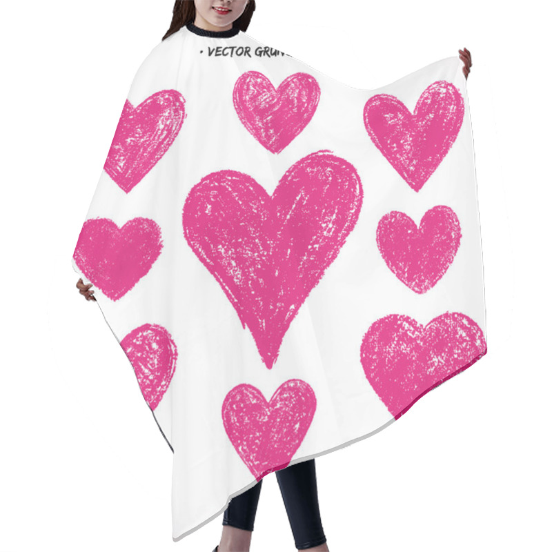 Personality  Grunge Hearts Set Hair Cutting Cape