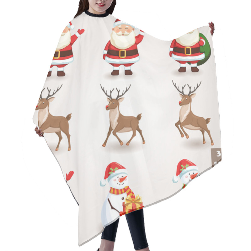 Personality  Christmas Icons Set - 3 Hair Cutting Cape