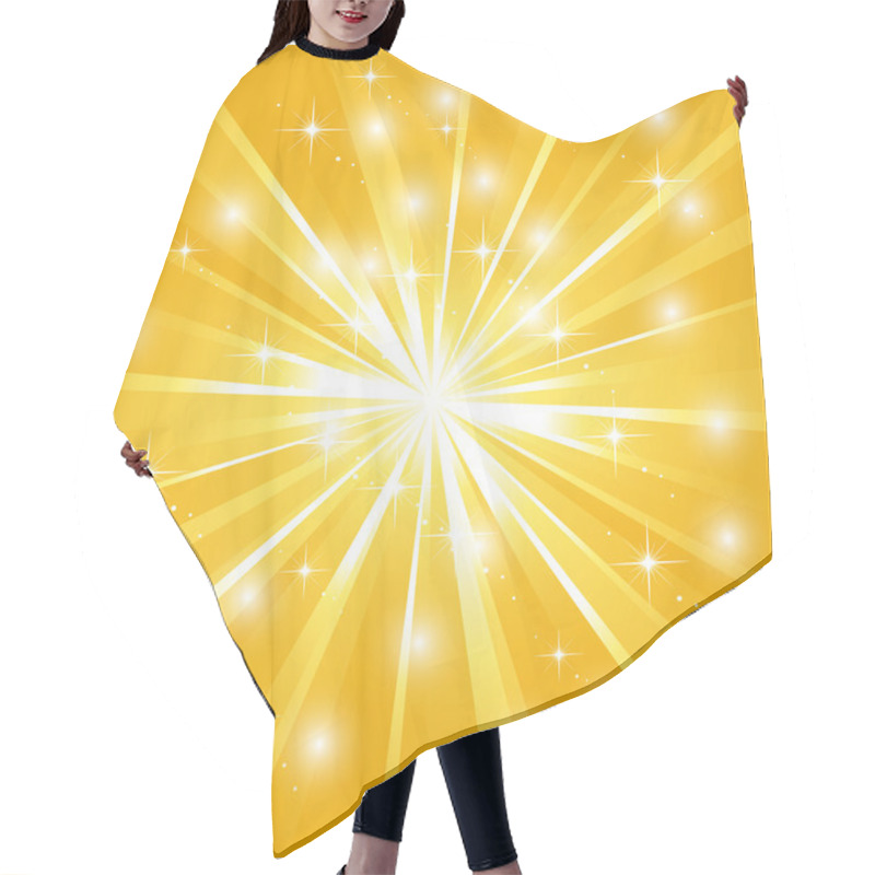 Personality  Bright Sunburst With Sparkles Hair Cutting Cape