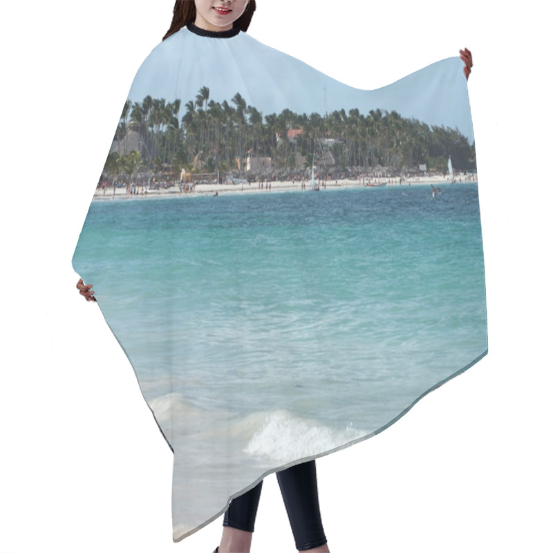 Personality  Dominican Republic Coastal Scenery Hair Cutting Cape