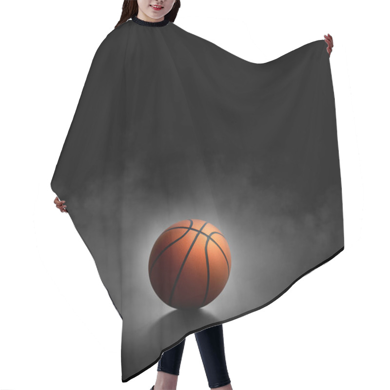 Personality  Basketball With On Black Background With Smoke Hair Cutting Cape