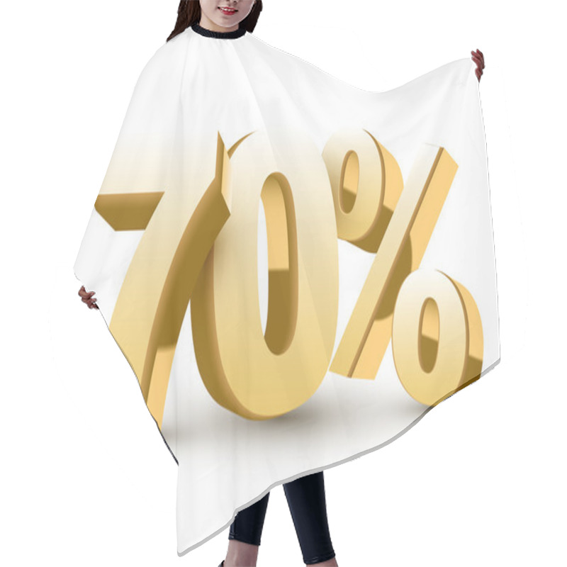 Personality  3d Shiny Golden Discount Collection - 70 Percent Hair Cutting Cape