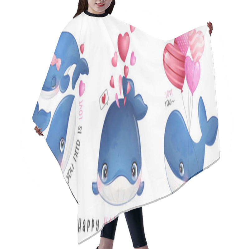 Personality  Cute Doodle Birds For Valentine's Day Hair Cutting Cape