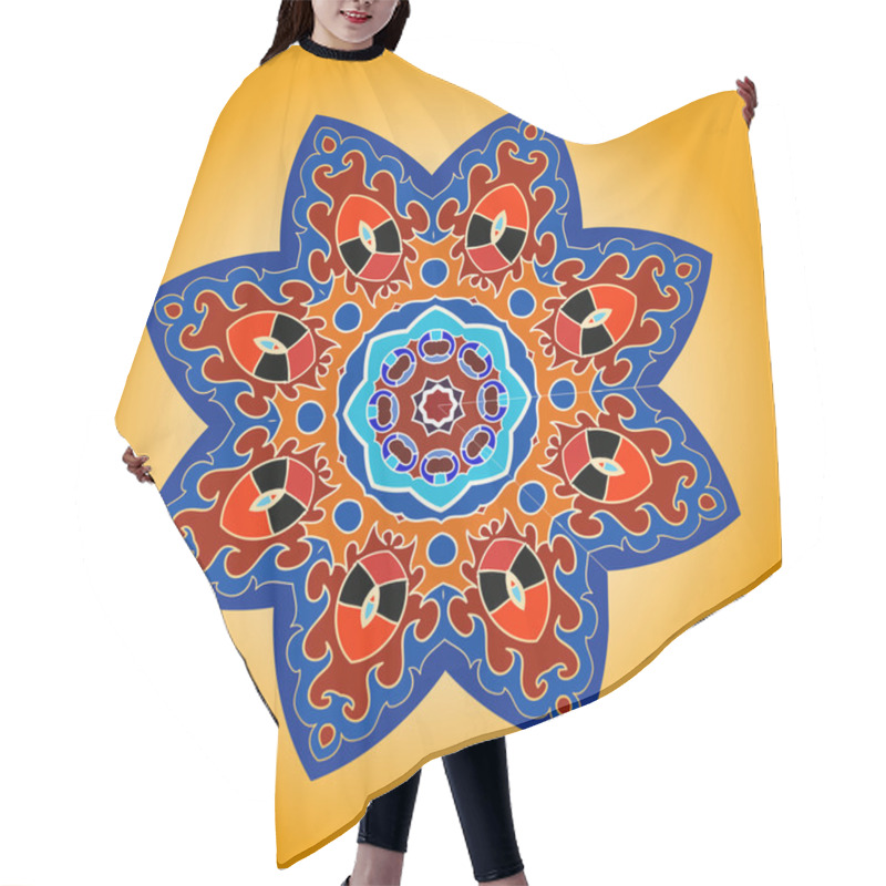 Personality  Oriental Mandala Motif Hair Cutting Cape