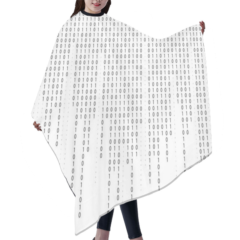 Personality  Binary Code Background. Falling, Streaming Binary Code Background. Digital Technology Wallpaper Hair Cutting Cape