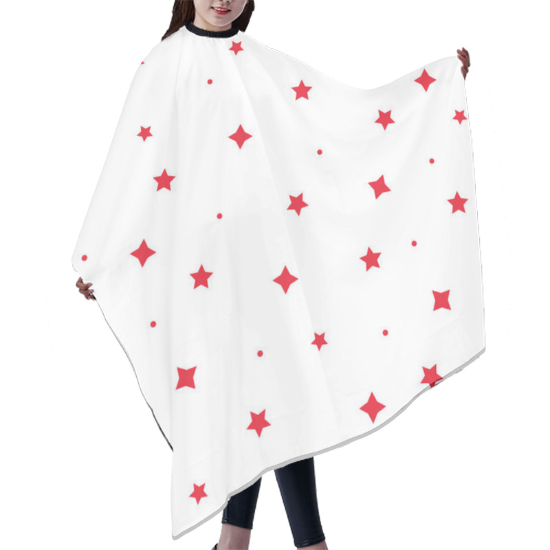 Personality  Vector Tiny Christmas Stars Repeat Pattern Backcground Hair Cutting Cape