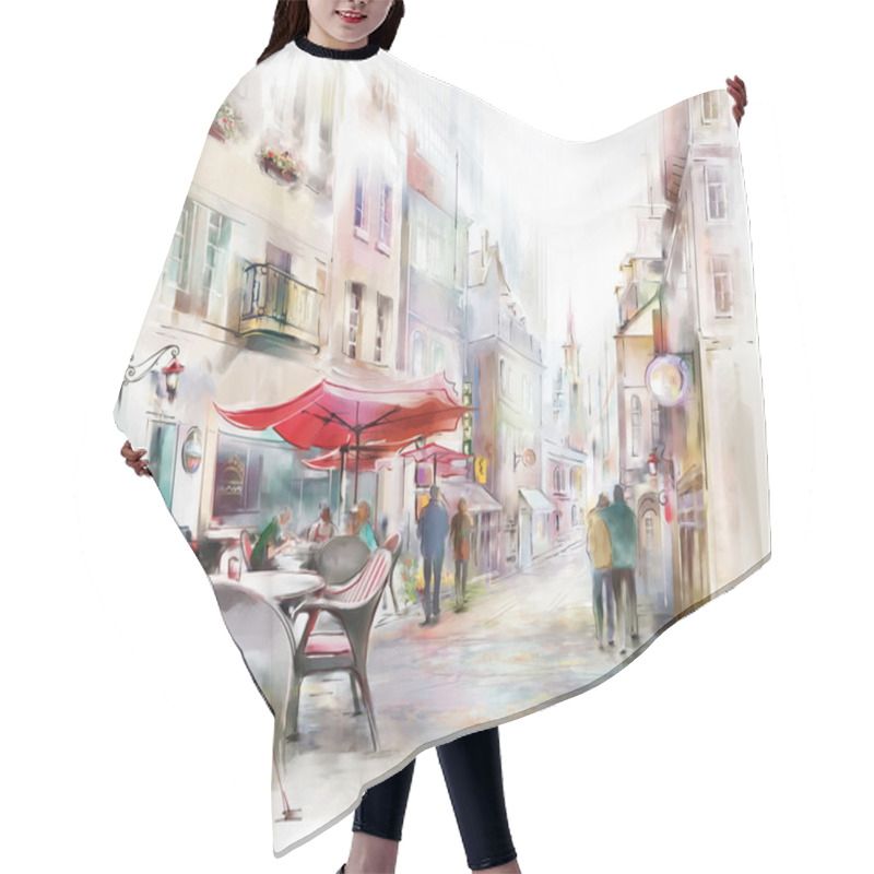 Personality  Illustrated Street Hair Cutting Cape