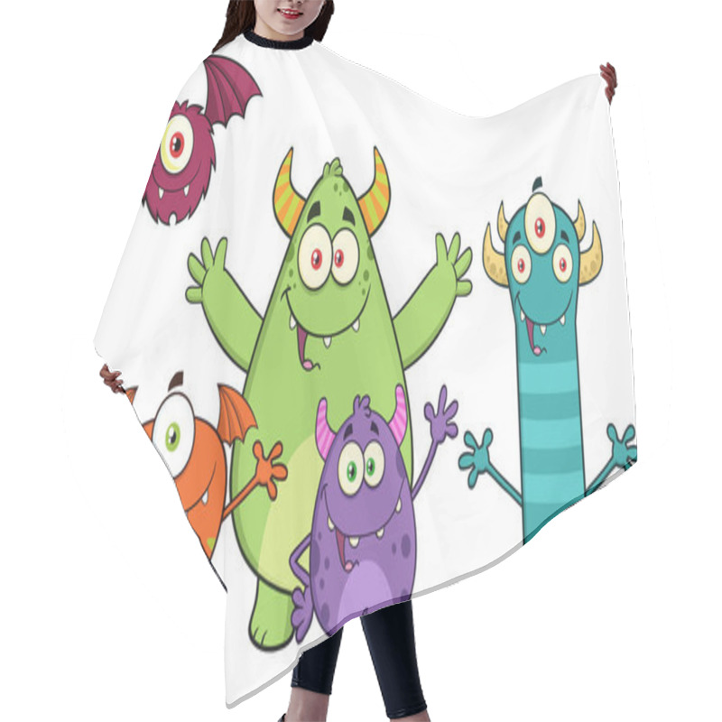 Personality  Monsters Cartoon Characters Hair Cutting Cape