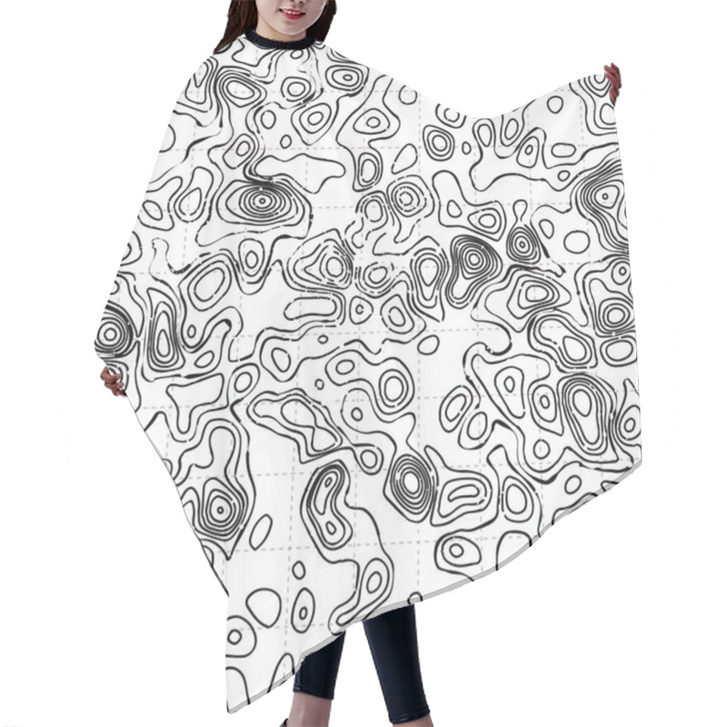 Personality  Vector Topography Map Hair Cutting Cape