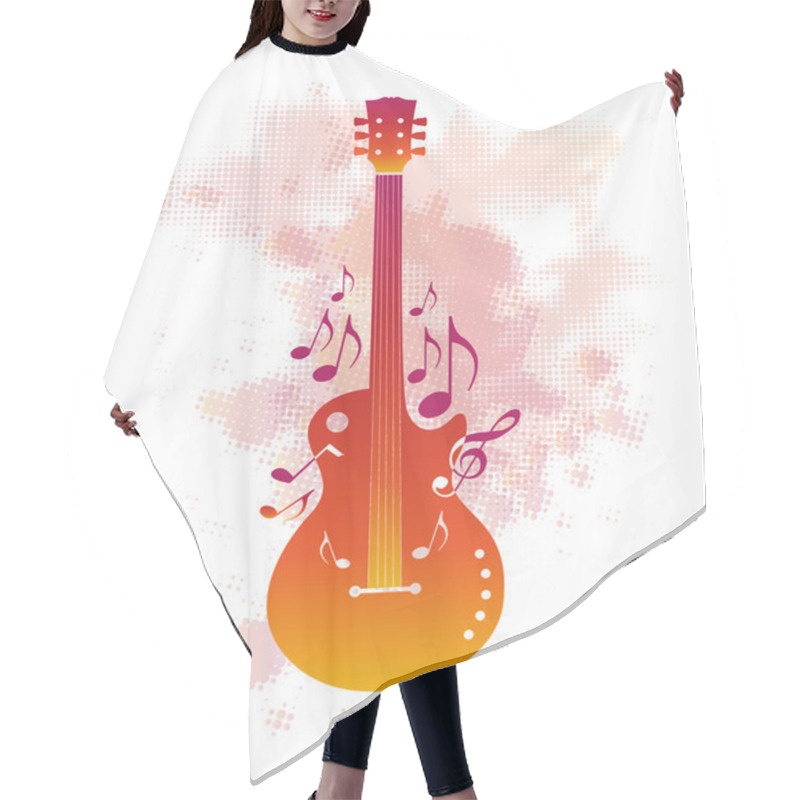 Personality  Abstract Musical Background Hair Cutting Cape