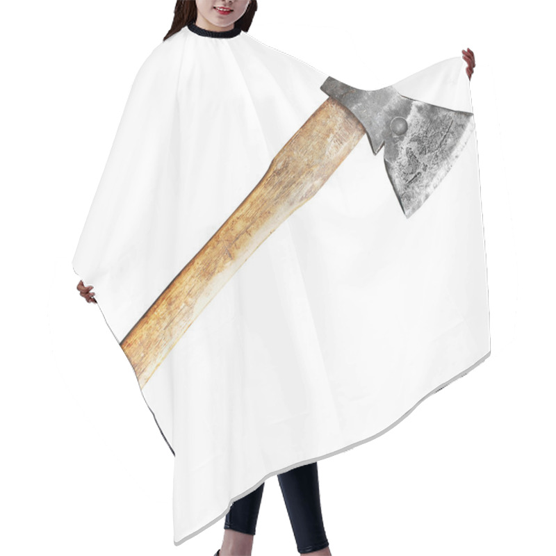 Personality  Axe With Wooden Handle Hair Cutting Cape