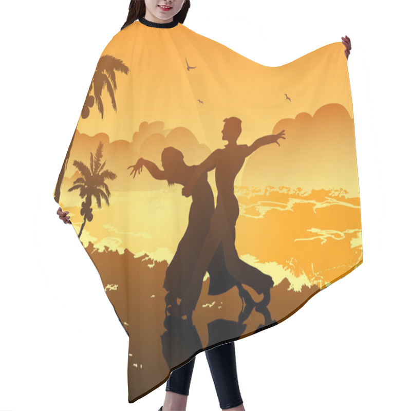 Personality  Dancing On The Beach Hair Cutting Cape