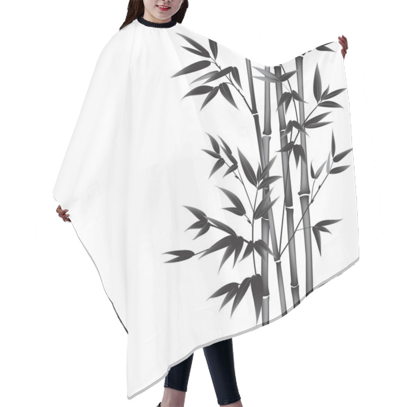 Personality  Ink Paint Bamboo. Hair Cutting Cape