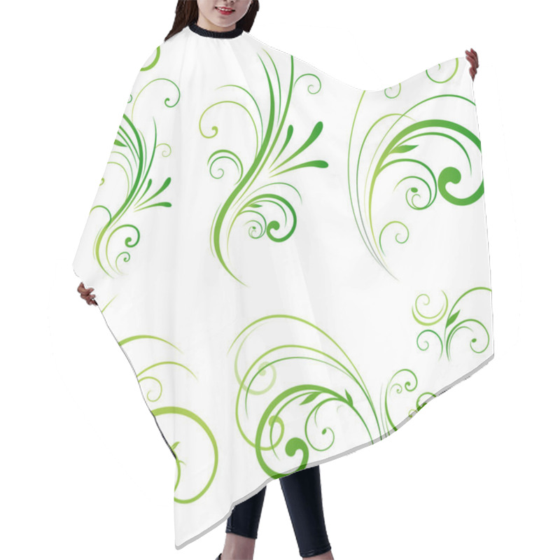 Personality  Nature Floral Ornament Hair Cutting Cape